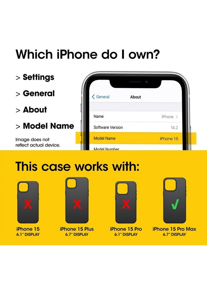 Otterbox OtterBox iPhone 15 Pro Max Defender Series XT Case with MagSafe, Screenless, Rugged - Non-Retail Packaging - Black  - Image 1