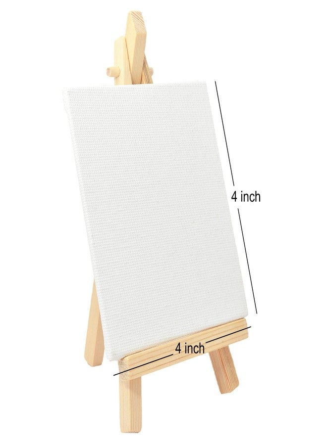 Buzz Cool Wooden Easel with Mini Canvas | Display Tabletop Tripod Stand for Mini Art Decoration | Wooden Canvas Easel for Card Artist Photos Phone Wedding Decoration | 6 inch, 10 pcs - Image 2