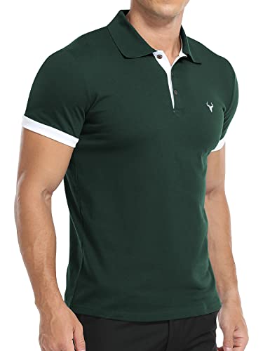 YTD Mens Classic Polo Shirt Short Sleeve Shirts Lightweight Casual Tops - Image 3