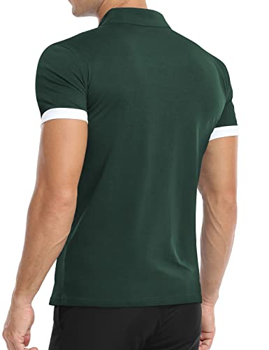 YTD Mens Classic Polo Shirt Short Sleeve Shirts Lightweight Casual Tops - Image 5