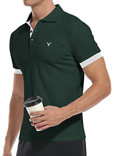 YTD Mens Classic Polo Shirt Short Sleeve Shirts Lightweight Casual Tops - Image 4