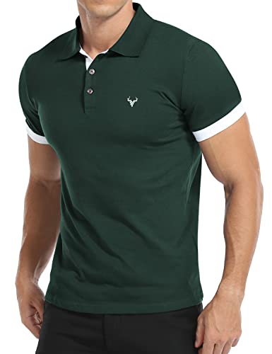 YTD Mens Classic Polo Shirt Short Sleeve Shirts Lightweight Casual Tops - Image 1