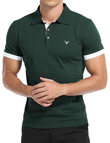 YTD Mens Classic Polo Shirt Short Sleeve Shirts Lightweight Casual Tops - Image 2