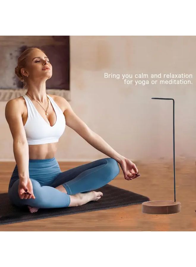 Hanging Incense Burner Minimalist Zen Waterfall Style Wooden Base For Meditation Yoga - Image 2