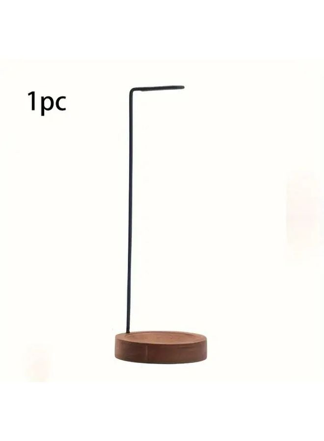 Hanging Incense Burner Minimalist Zen Waterfall Style Wooden Base For Meditation Yoga - Image 1