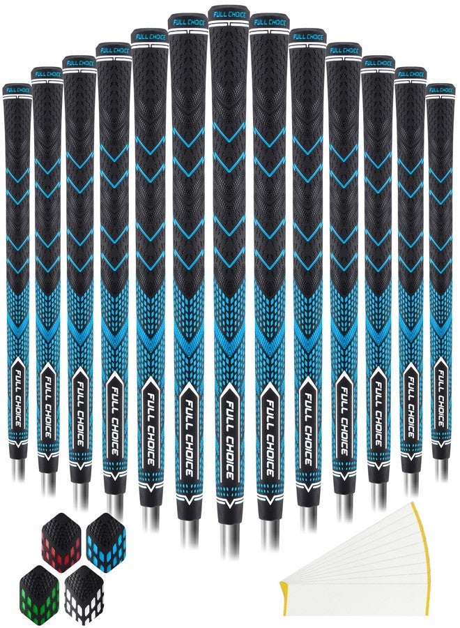 Full Choice Rubber Golf Grips 13 Pack, High Traction and Feedback, Non-Slip, Advanced Texture Control, 13 Grips Set, Blue, Standard Size, RG01 Golf Club Grips - Image 1