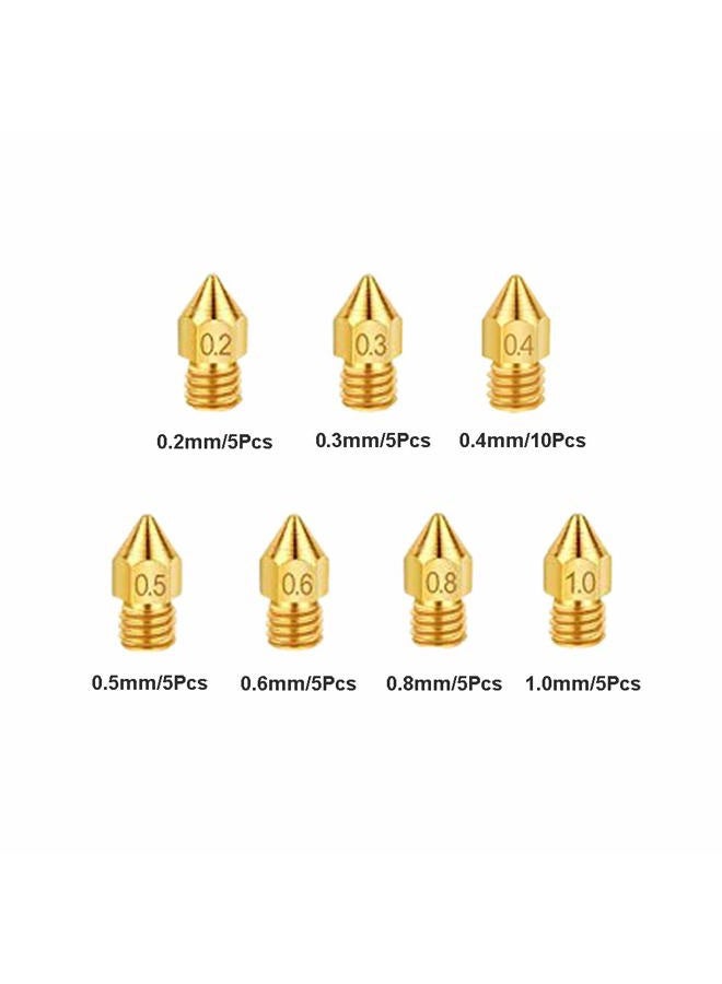 IRCHLYN 3D Printer Extruder Nozzles 0.2mm 0.3mm 0.4mm 0.5mm 0.6mm 0.8mm 1.0mm for Anet A8 Makerbot MK8 Creality CR-10 Ender 3 Ender 5 (40 Pcs) - Image 3