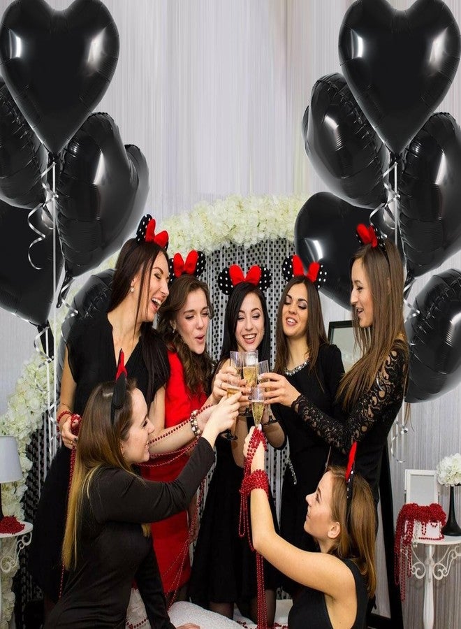 تونيفول مجموعة تونيفول من 30 بالونًا أسود على شكل قلب، مقاس 18 بوصة، مصنوعة من رقائق مايلر على شكل قلب أسود، مثالية لتزيين حفلات أعياد الميلاد، وعيد الحب، وحفلات الزفاف، وحفلات توديع العزوبية، والذكرى السنوية، وحفلات الخطوبة. - Image 5