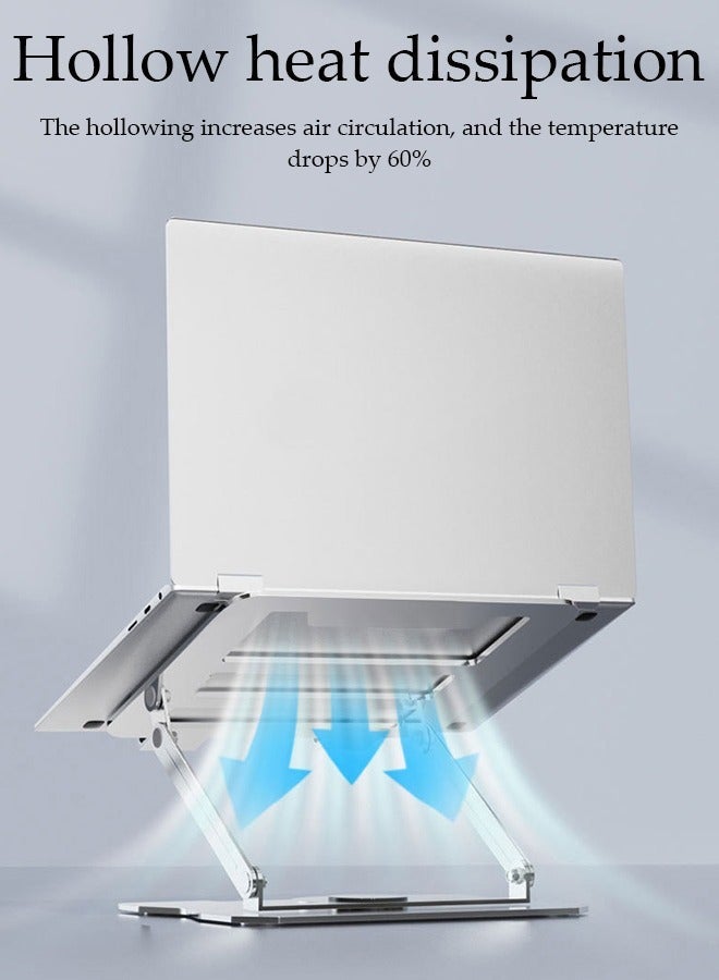 DUNISO Adjustable Laptop Stand with 360 Rotating Base, Ergonomic Laptop Riser for Collaborative Work, Fully Foldable for Easy Storage, Fits MacBook / All Laptops up to 17 inches - Image 3