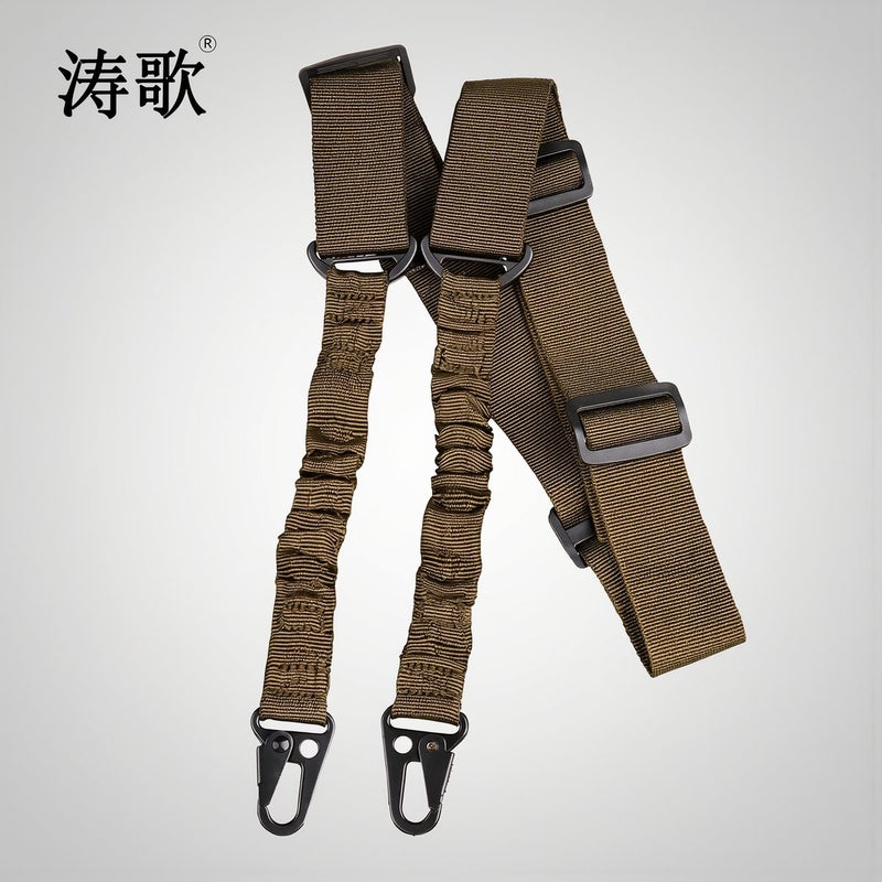 Tactical Sling for Airsoft Camera Hunting Hiking Adjustable 135-175cm Olive Green - Image 2
