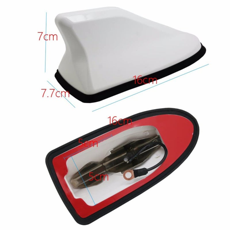 Oshotto Car Shark Fin Roof Antenna Car Antenna Radio FM/AM Car Decorate Compatible with Hyundai Creta (2015-2019) - (White) - Image 5