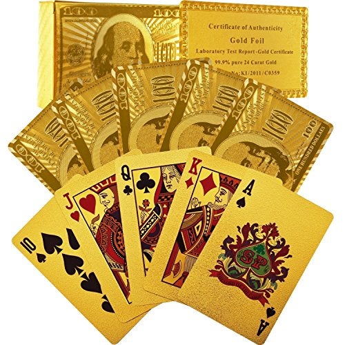 Magicwand 24 K Gold Plated Water-Proof Premium Poker Playing Taash Card Game[Pack of 54 Cards] - Image 3