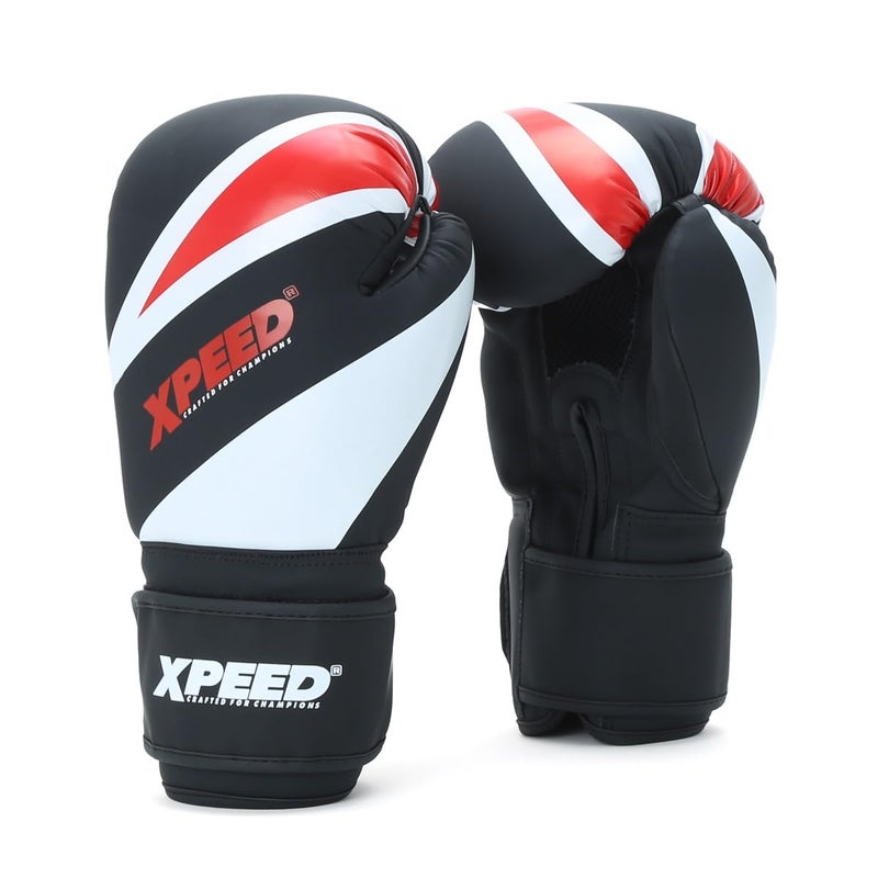 XPEED Boxing Gloves, PU XP401 PMFT Sparring Gloves for Boxing, MMA, Kickboxing, Muay Thai, Excellent Impact Resistance for Men & Women | Foam Padding | Velcro Hook and Loop Closure (14oz, Red) - Image 1