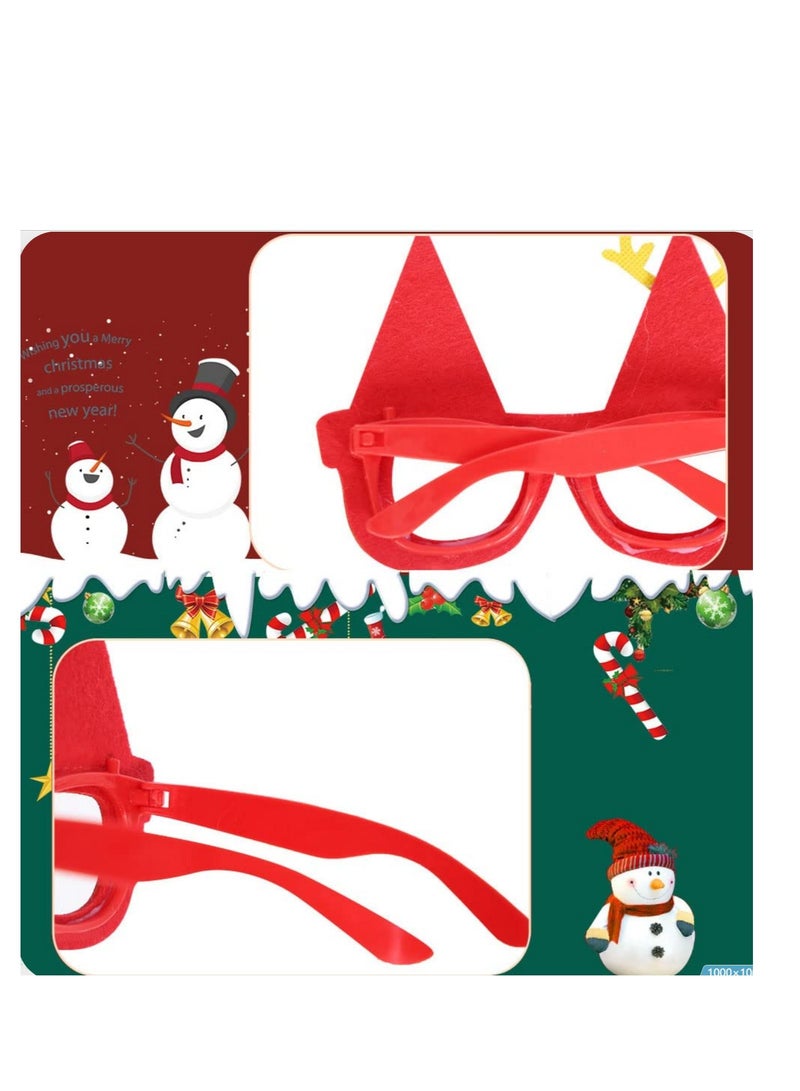 6 PCS Christmas Glasses, Glitter Party Decoration Glasses Frames, Assorted Styles Xmas Eyeglasses Novelty Glasses Frames for Christmas Decoration Eyewear, Kids Holiday Party Supplies  - Image 3