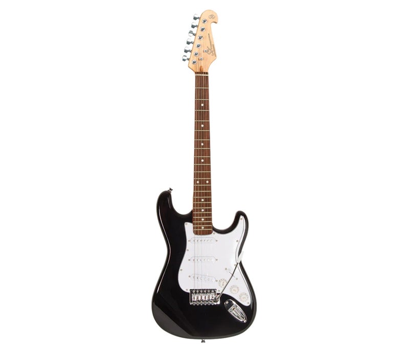 SX Guitar SE1-SK-34-BK Stratocaster 3/4 Electric Package Guitar - Black - Image 3