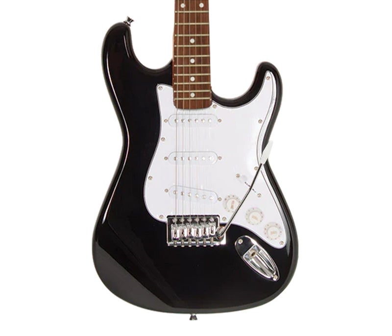 SX Guitar SE1-SK-34-BK Stratocaster 3/4 Electric Package Guitar - Black - Image 2