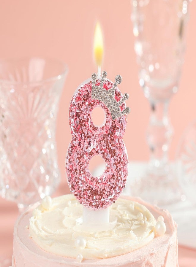 PHD CAKE Number 3 Pink Crown Birthday Candles, Cake Number Candles Number Candles, Party Celebration - Image 5