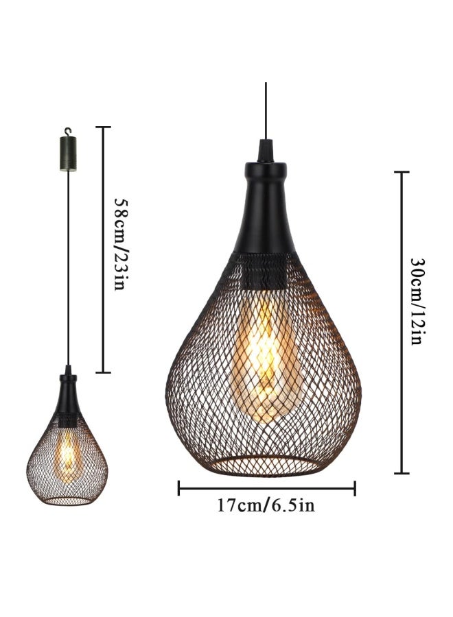 JHY DESIGN Hanging Lamp Battery Operated Cordless Hanging Light Great for Parties Patio Events for Indoors Outdoors(Teardrop Shape) - Image 2