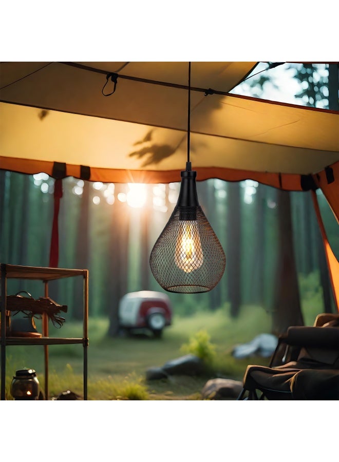 JHY DESIGN Hanging Lamp Battery Operated Cordless Hanging Light Great for Parties Patio Events for Indoors Outdoors(Teardrop Shape) - Image 4