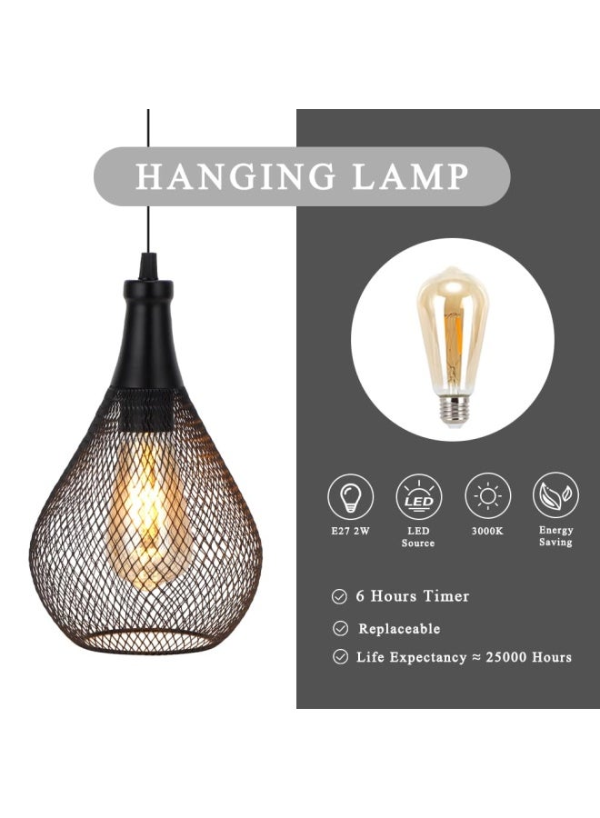 JHY DESIGN Hanging Lamp Battery Operated Cordless Hanging Light Great for Parties Patio Events for Indoors Outdoors(Teardrop Shape) - Image 3