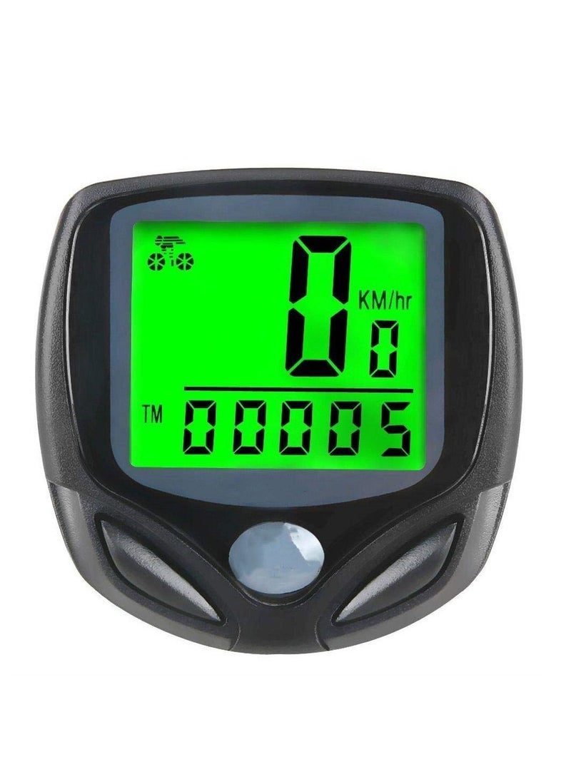 Generic Multi-Functions Bicycle Speedometer and Odometer Wireless Waterproof Cycle Bike Computer with LCD Display  - Image 1