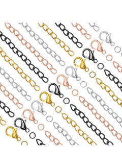 Oubaka 600Pcs Chain Extender Set For Jewelry Making Necklace Bracelet Chain Extender Chain Extension Tails With Lobster Claw Clasps And Open Jump Ring For Necklaces Bracelet Anklets Jewelry Making Supplies  - Image 1