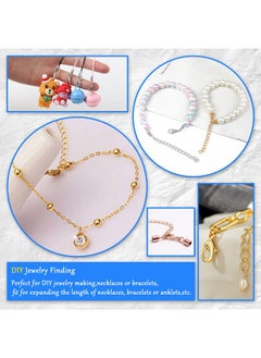 Oubaka 600Pcs Chain Extender Set For Jewelry Making Necklace Bracelet Chain Extender Chain Extension Tails With Lobster Claw Clasps And Open Jump Ring For Necklaces Bracelet Anklets Jewelry Making Supplies  - Image 3