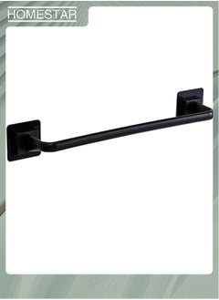 HOMESTAR Bath Towel Bars,Stainless Steel Towel Holder,Towel Rack with Double Hooks,Wall Mount Towel Hanger,Self Adhesive Towel Bar,for Bathroom and Lavatory  - Image 1