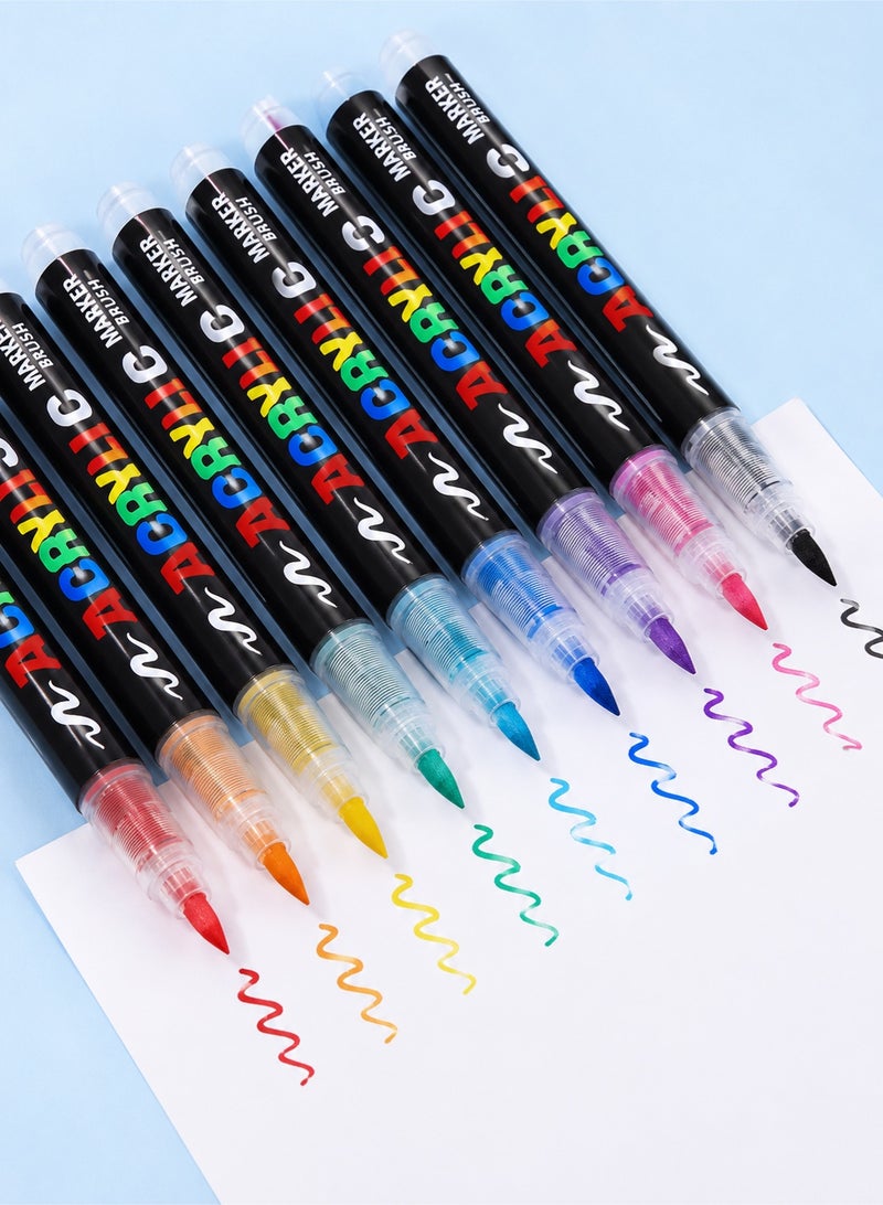 CHU DAI 48 Colors Paint Marker Set , Paint for Fabric, Rock, Wood, Glass, Ceramic, Canvas & Paper, Vibrant Water-Based Paint Pens for Artists, Kids, Students, DIY Crafts and Gifts - Image 3