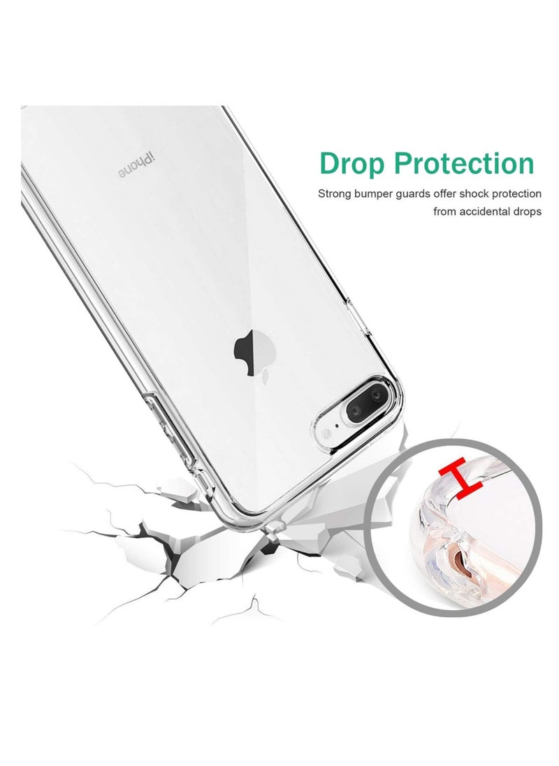 Generic - Phone Case Compatible for Apple iPhone 8 Plus and iPhone 7 Plus 5.5 Inch, Crystal Clear Ultra Slim Cases Soft TPU Cover Full Protective Bumper - Image 1