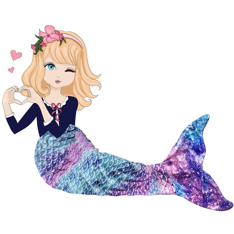 Factory Mermaid Tail Children'S Sleeping Bag Mermaid Blanket Baby Kick-Proof Flannel Children'S Blanket - Image 3