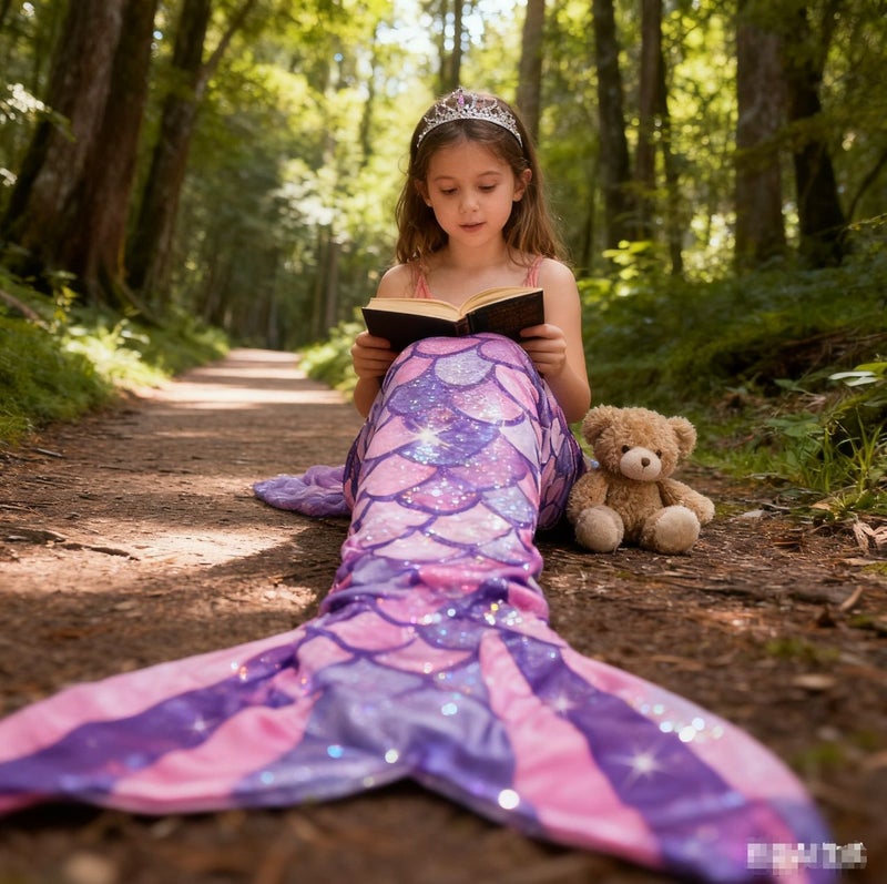 Factory Mermaid Tail Children'S Sleeping Bag Mermaid Blanket Baby Kick-Proof Flannel Children'S Blanket - Image 1