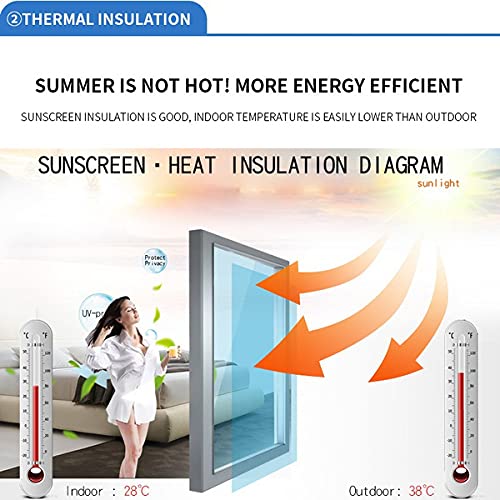 S-Sia Vendors-Good Purchase Good Care SIA VENDORS 50cm X 65 Feet Window Glass Paper Film Tint One Way VinylWindow Heat Control Stickers UV Blocking Privacy Static Cling Door Coverings - Image 4