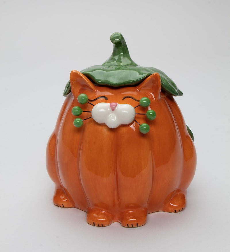 Cosmos Gifts Cosmos Gifts Fine Ceramic Whisker Pumpkin Cat Candy Treat Bowl 714 H