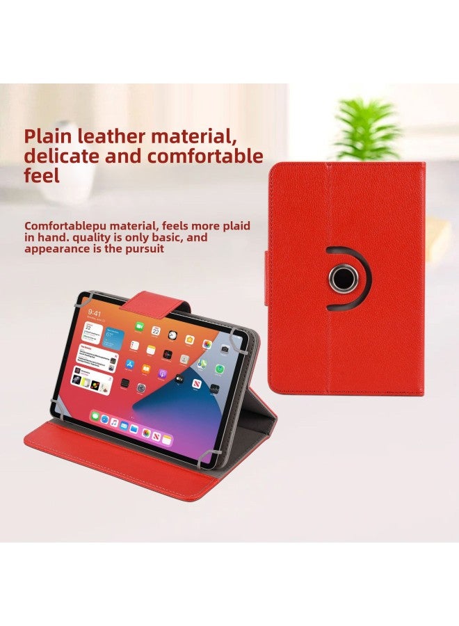 Universal 360 ° Three-hole Rotating Magnetic Tape Tablet PC Protective Cover Built-in Top Sticker LOGO-Color:Red-Applicable Models:8inch - Image 5