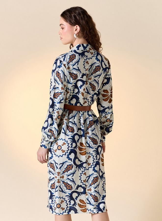 Lee Cooper All-Over Print Shirt Dress with Pockets - Image 3