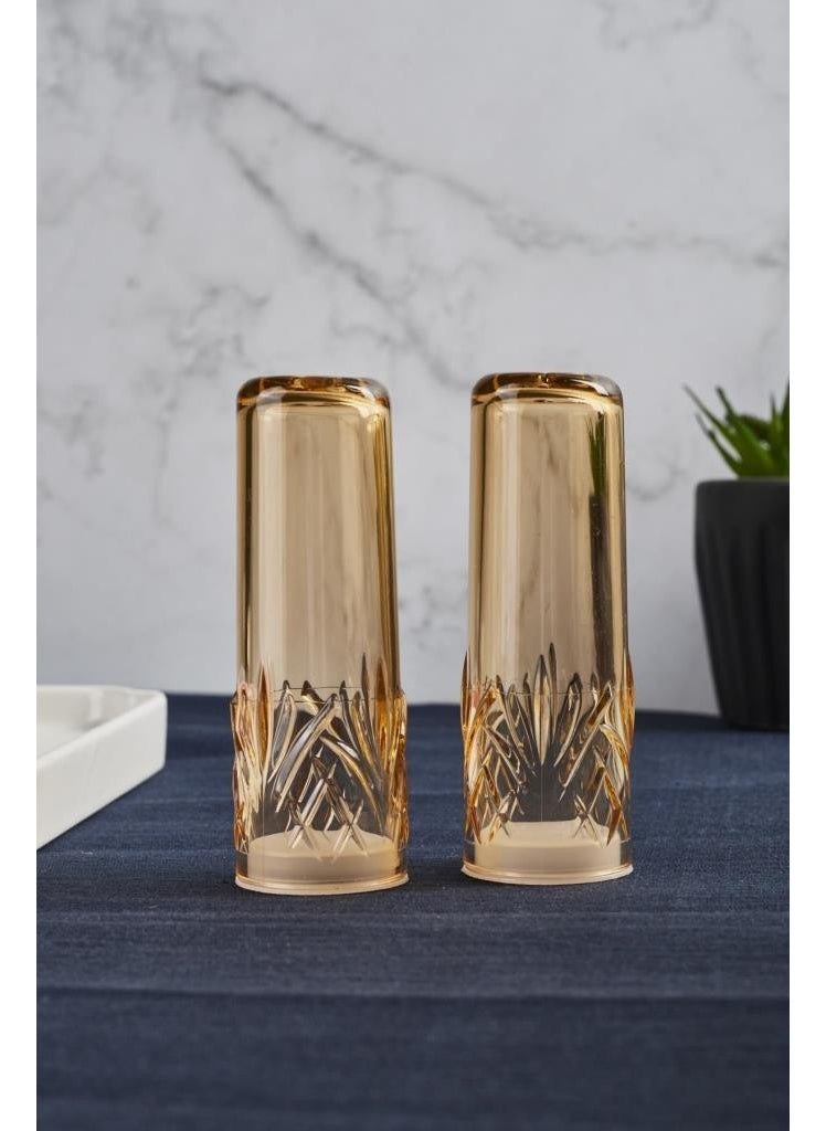 PEROTTI Melody Amber Acrylic 2-pack Salt Shakers  - Image 1