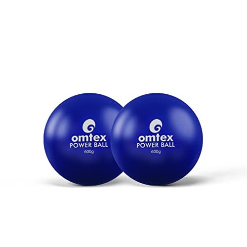 omtex Weighted Balls 600 g for Power Hitting, Batting and Pitching Training Suitable for Teenager & Athlete, Build Strength and Muscle, Improve Technique and Form - Blue - Image 1