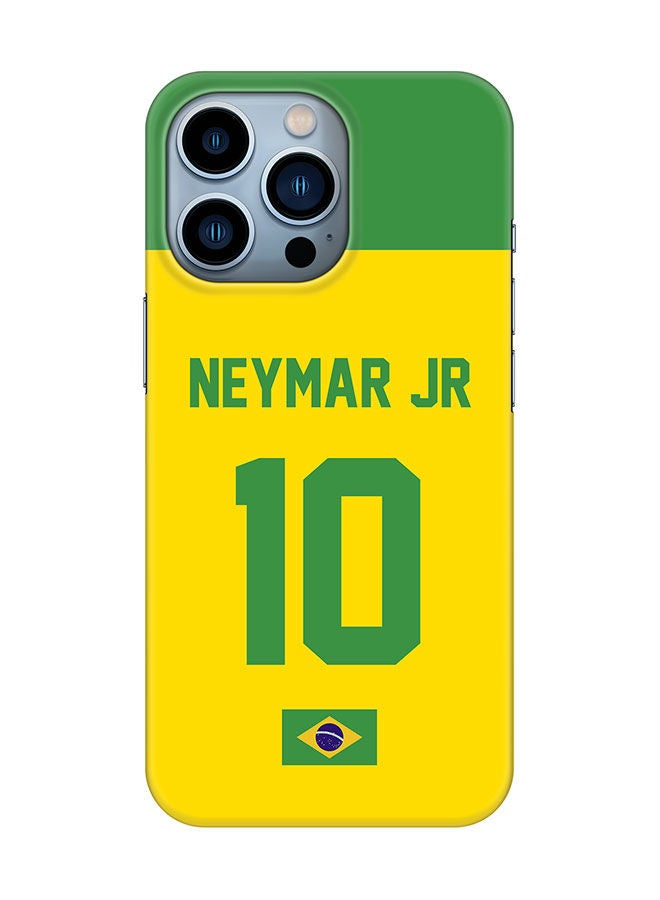 Stylizedd Slim Cover for Apple iPhone 14 Pro Case Snap Classic Series Mobile Cover Hard PC Shield Matte Finish Print -Brazil-Player-Neymar Jr - Image 1