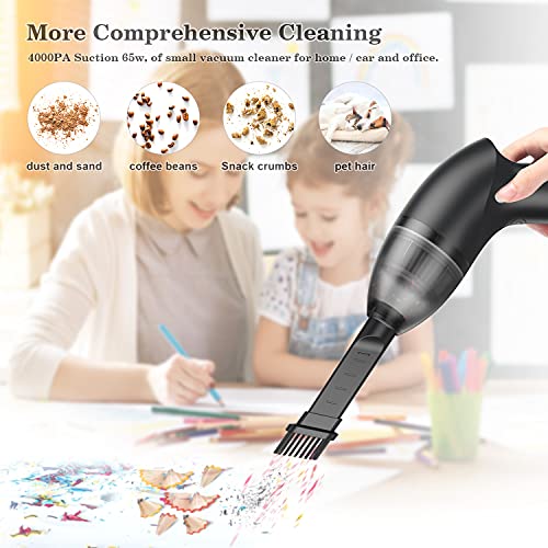 HONKYOB Mini Vacuum Cleaner-Rechargeable,Cordless,Desk Vacuum Cleaner for Dust,Hair,Crumbs,Car,Sewing Machine (H043) - Image 2