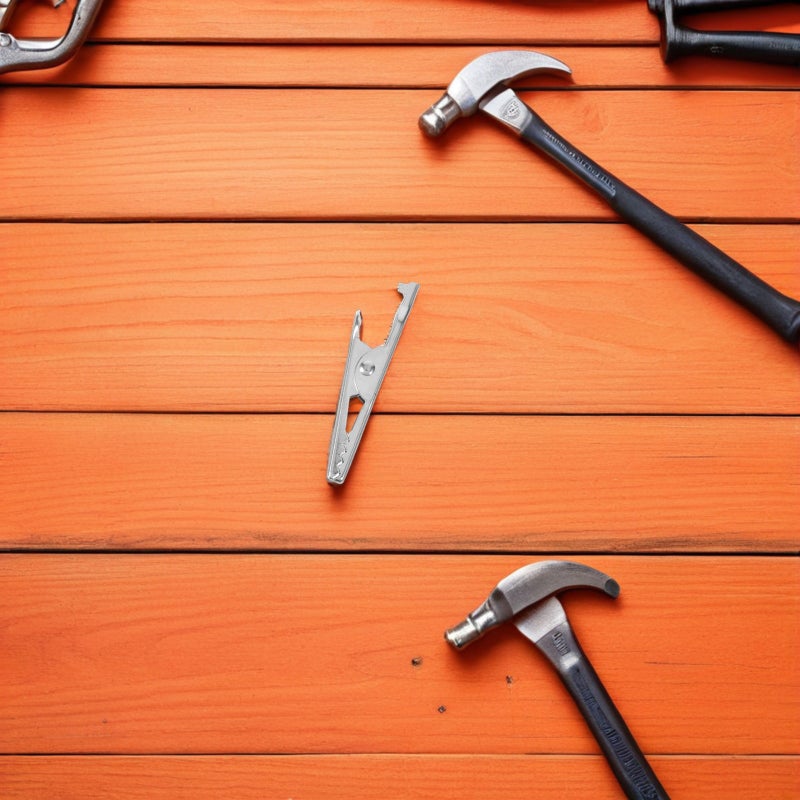 🔧 ٢٠٠ قطعة مشابك تمساح كهربائية من الحديد فضية للاستخدامات المختبرية والأعمال اليدوية الثقيلة - Image 2