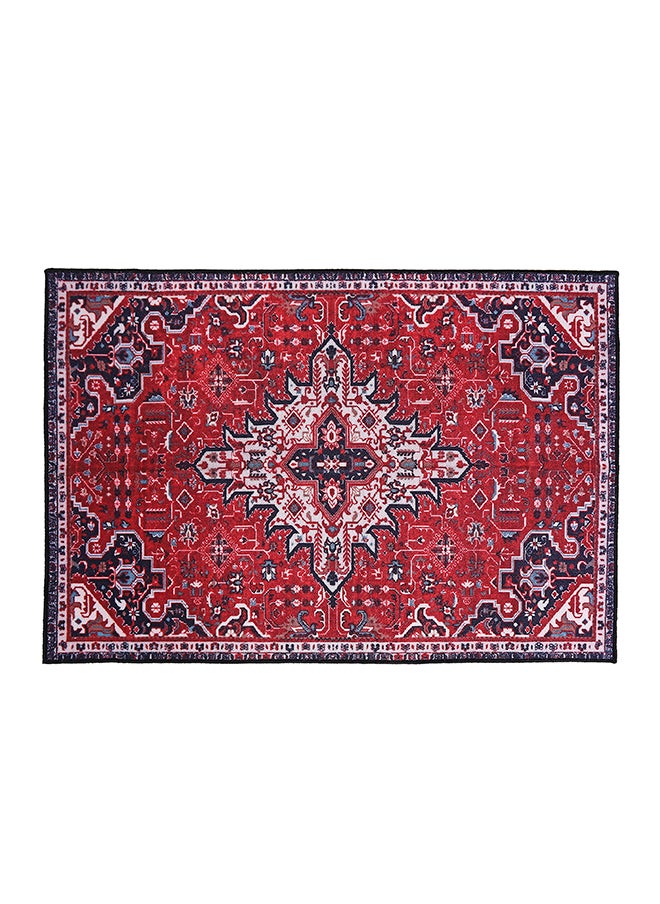 Status Contract 3D Printed Perfect Rugs for Living Area | Rug and for Bedroom |Rug for Dining Table Rug Floor with Anti Slip Backing, Kashmiri Red,121 X 182 Cm  - Image 2