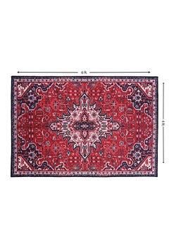 Status Contract 3D Printed Perfect Rugs for Living Area | Rug and for Bedroom |Rug for Dining Table Rug Floor with Anti Slip Backing, Kashmiri Red,121 X 182 Cm  - Image 5