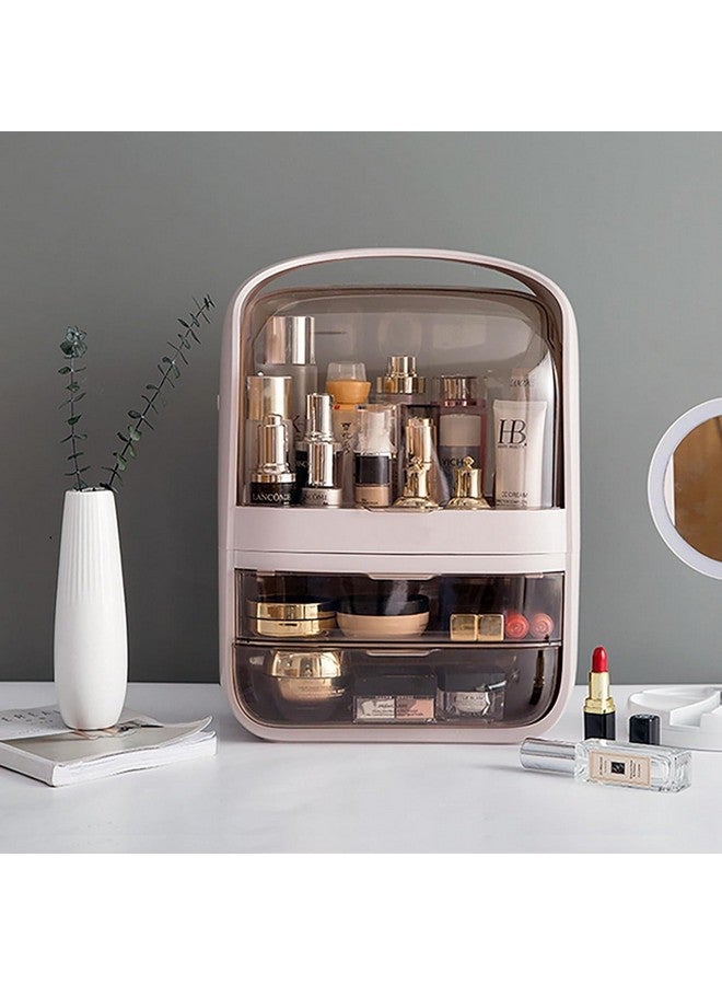 SIBY Oval Transparent Makeup Storage Box For Women | Acrylic Portable Waterproof Cosmetic Case(Transparent) - Image 3