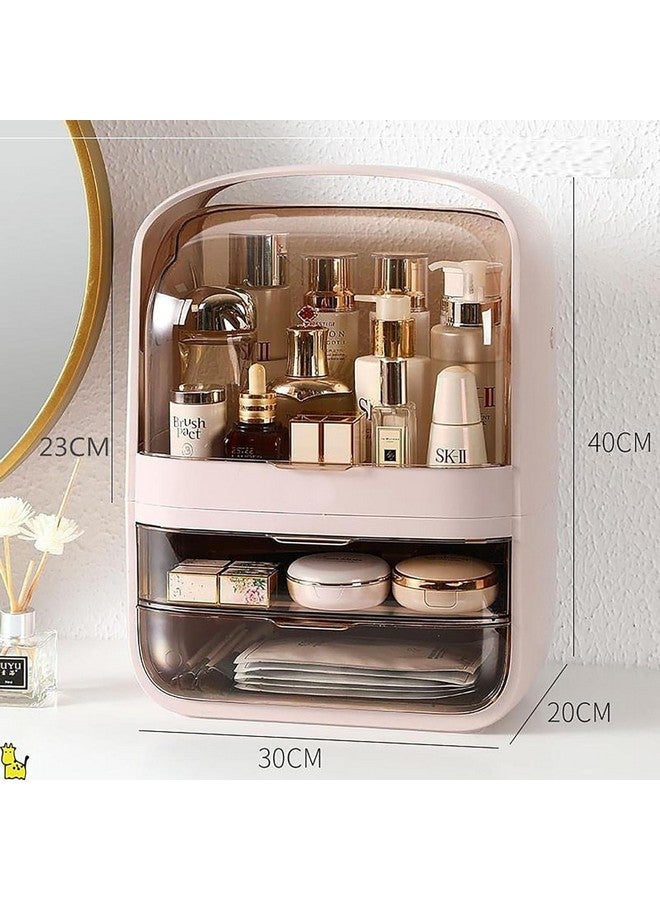 SIBY Oval Transparent Makeup Storage Box For Women | Acrylic Portable Waterproof Cosmetic Case(Transparent) - Image 2