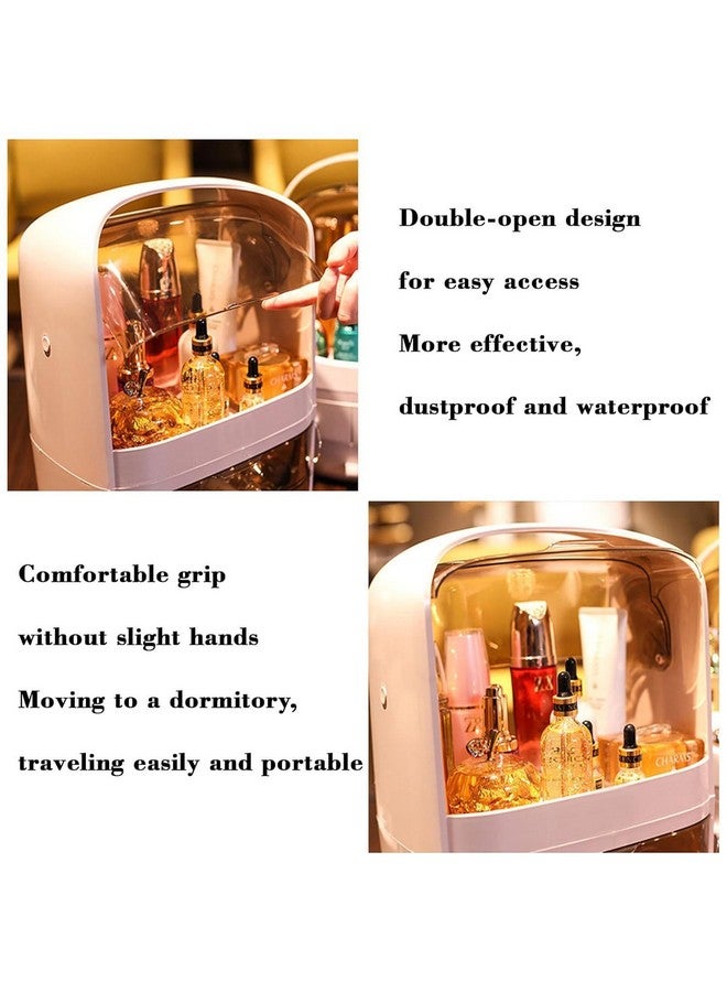 SIBY Oval Transparent Makeup Storage Box For Women | Acrylic Portable Waterproof Cosmetic Case(Transparent) - Image 5