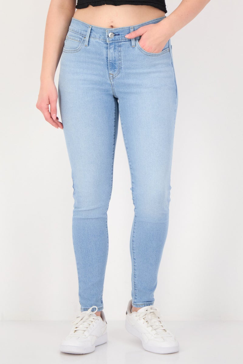 Levi's Women Regular Fit Washed Stretchable Denim, Blue - Image 1