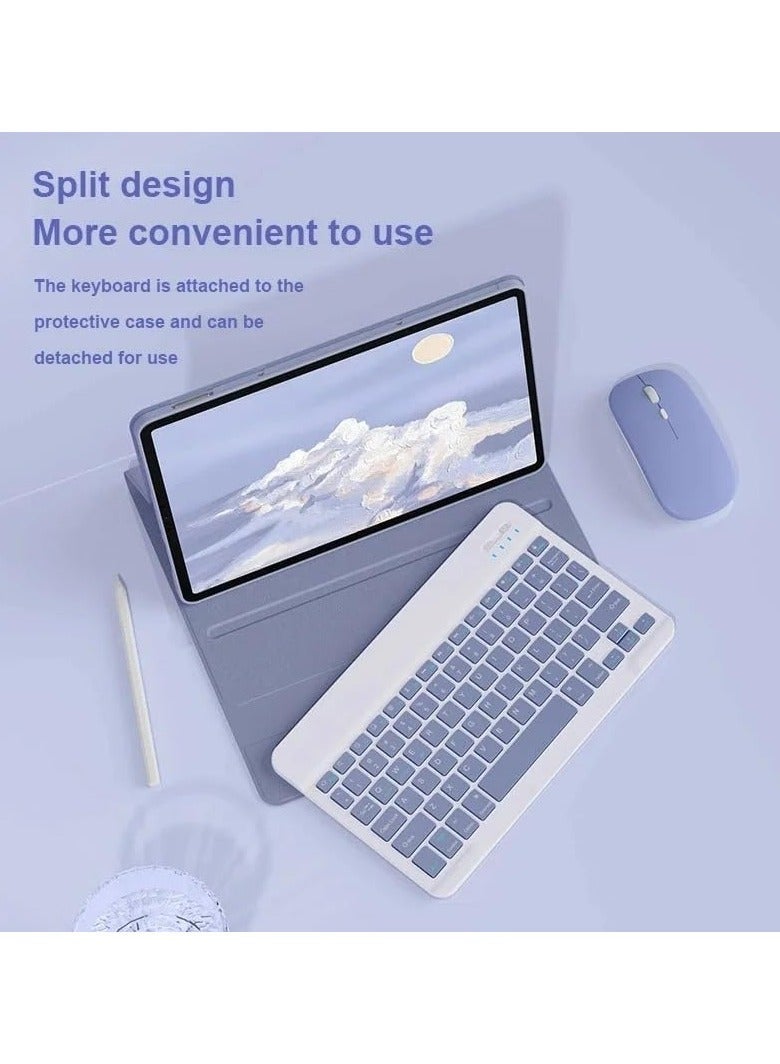 general Arabic and English Keyboard Case Compatible with Huawei MatePad SE 11 (2024) 11-inch with Mouse, Detachable Wireless Bluetooth Keyboard, Smart Soft Leather Case Tablet Case - Image 4