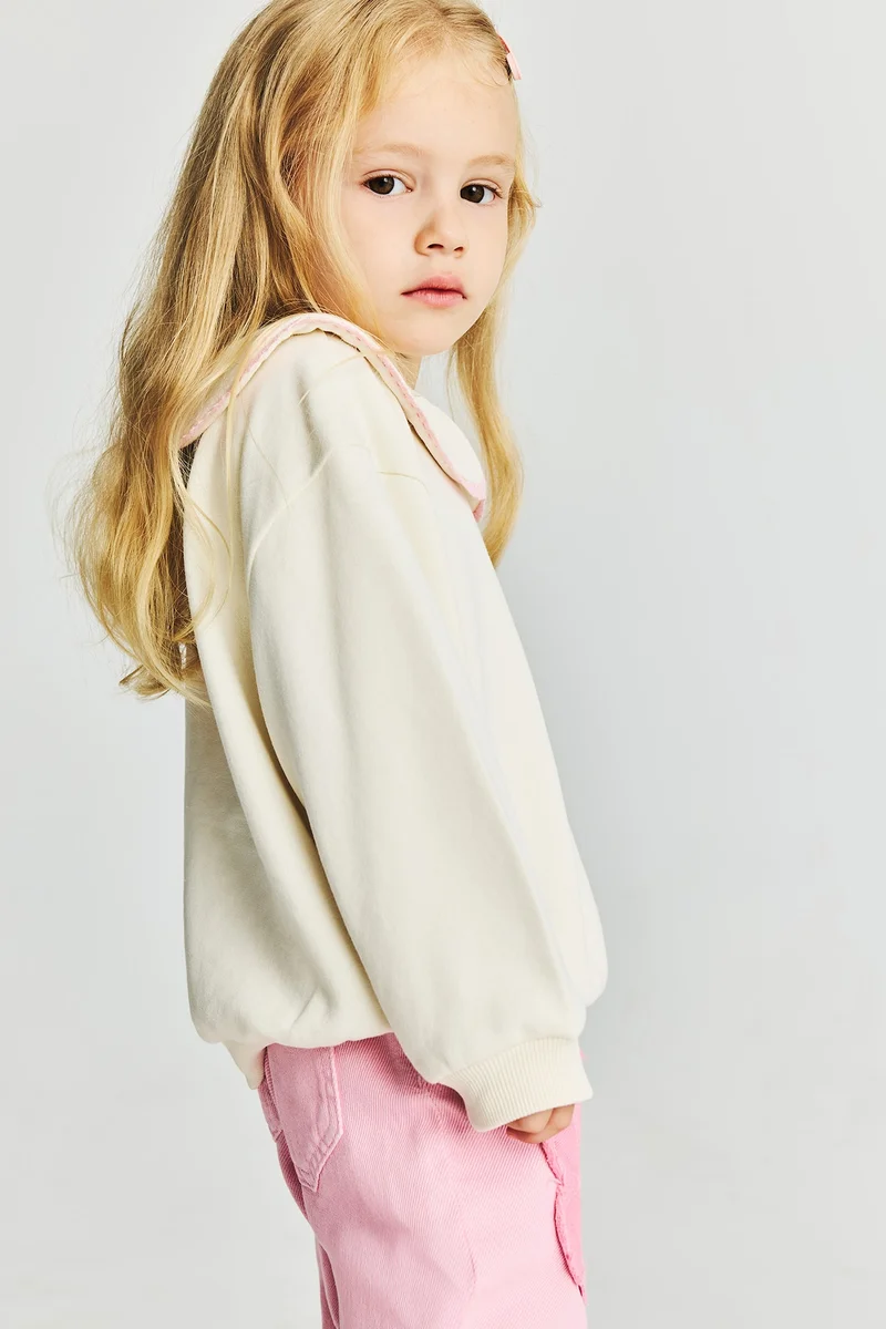 ديفاكتو Regular Fit Baby Collar Sweatshirt