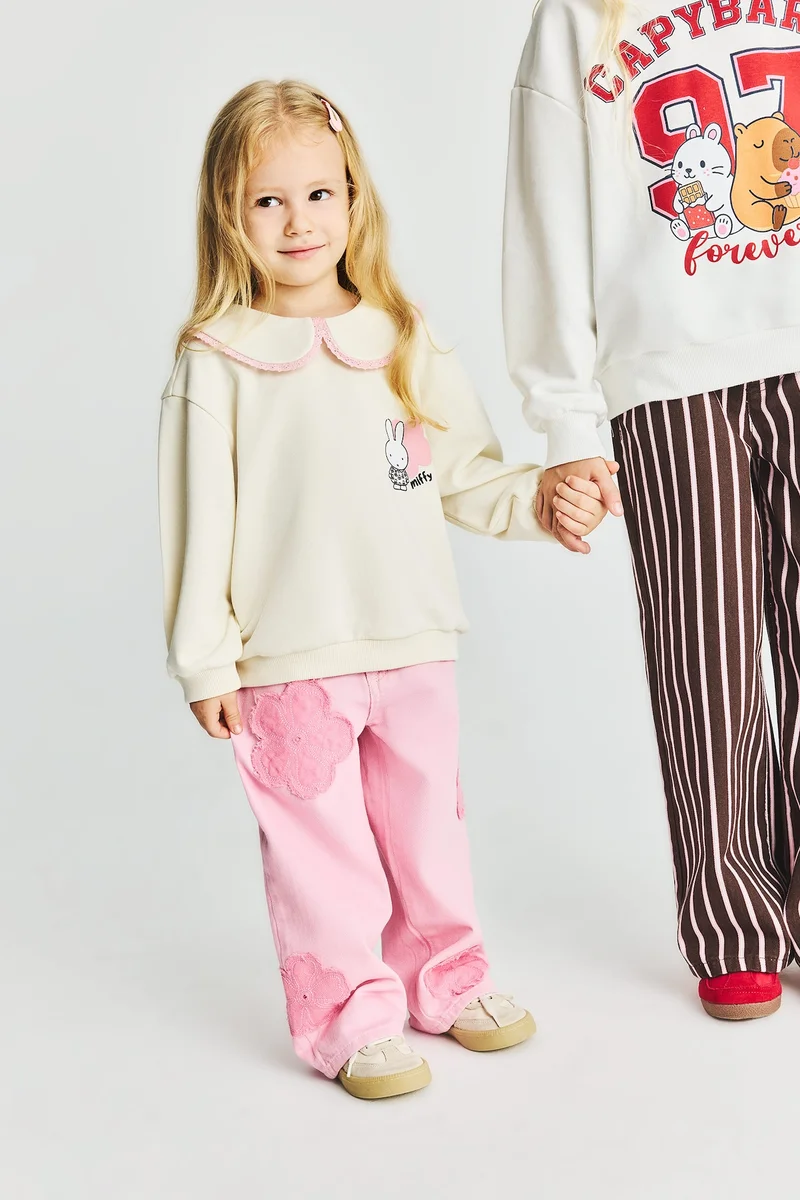 ديفاكتو Regular Fit Baby Collar Sweatshirt
